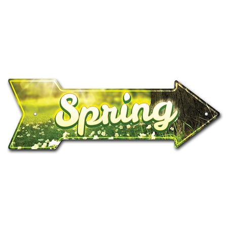 Spring Arrow Sign Funny Home Decor 24in Wide